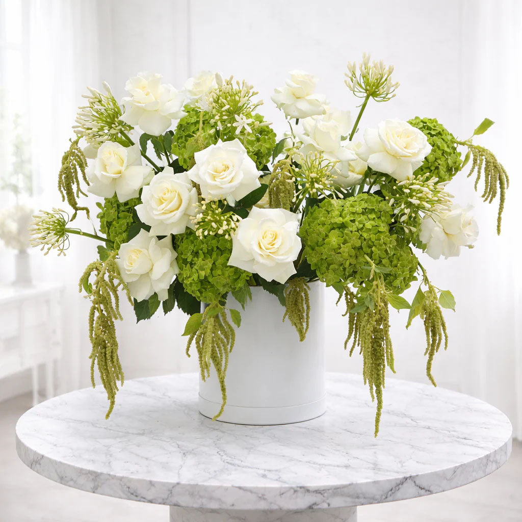 Heavenly Green & White Box