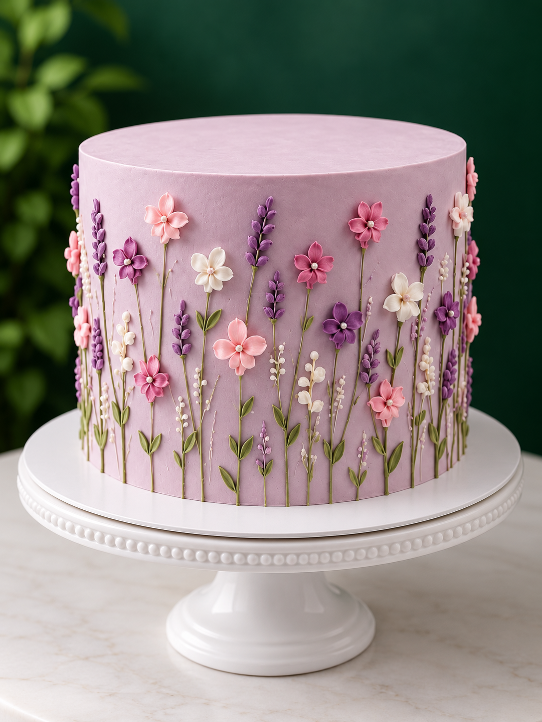 Enchanted Lavender Garden Cake