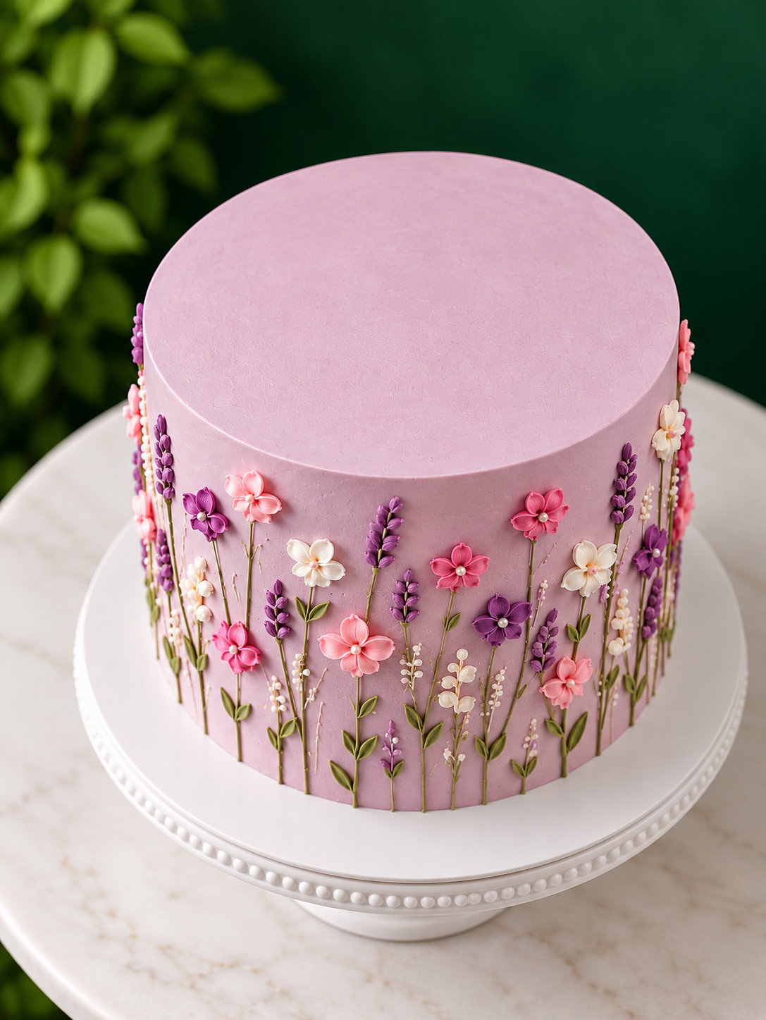 Enchanted Lavender Garden Cake