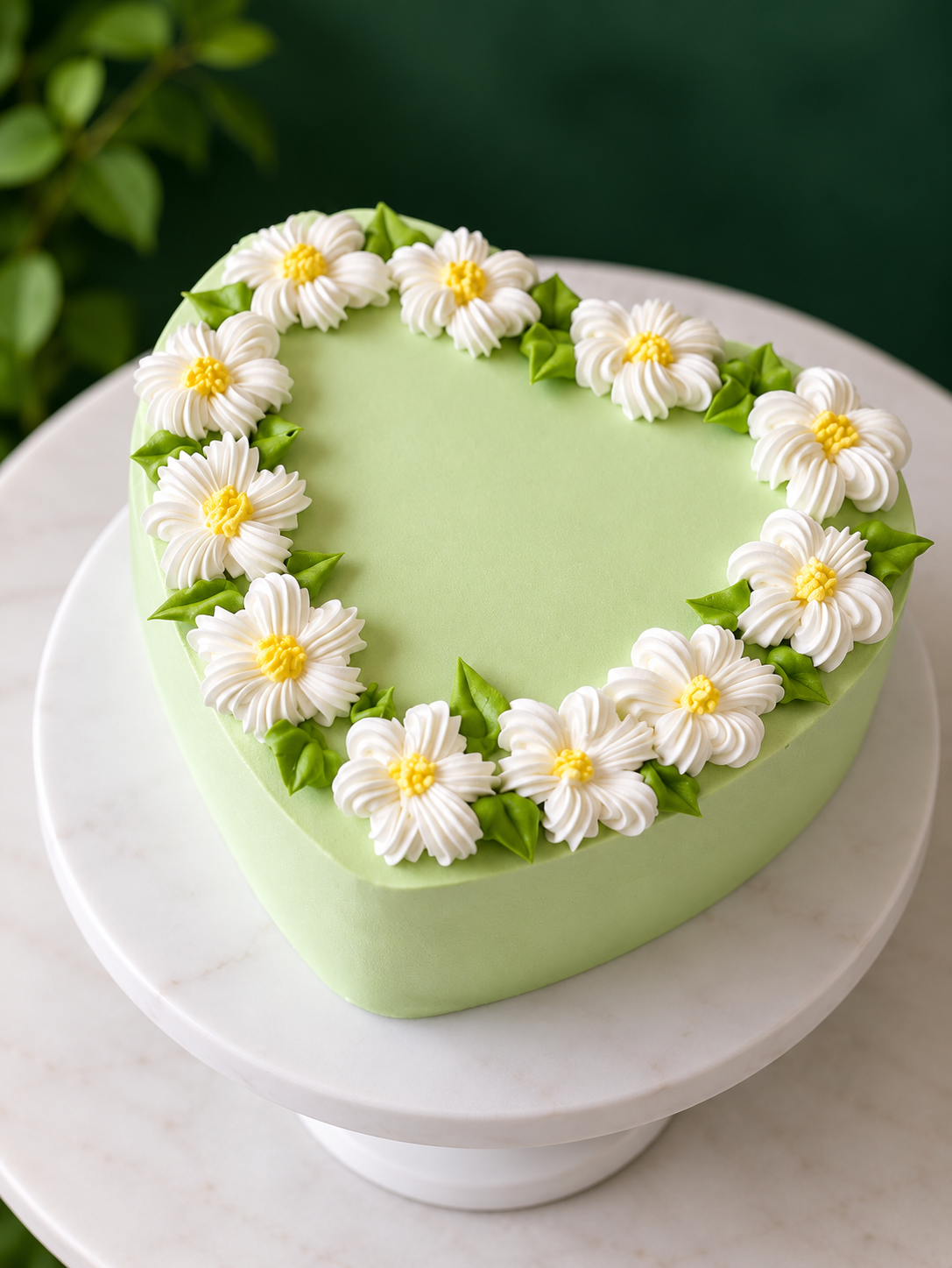 Daisy Garden Heart Cake