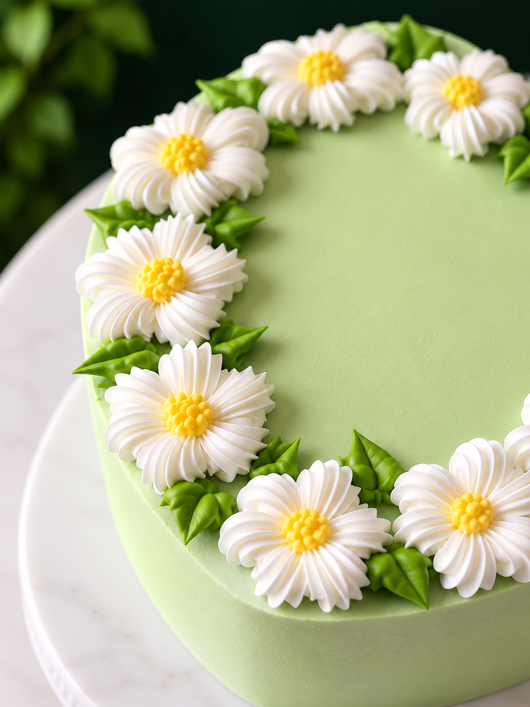 Daisy Garden Heart Cake