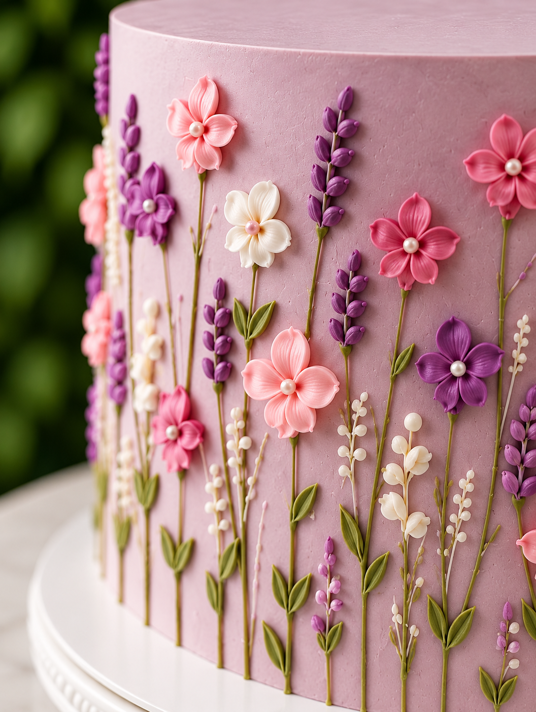 Enchanted Lavender Garden Cake