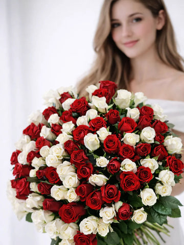 Red & White Rose Symphony
