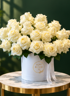 Luxury White Rose Box
