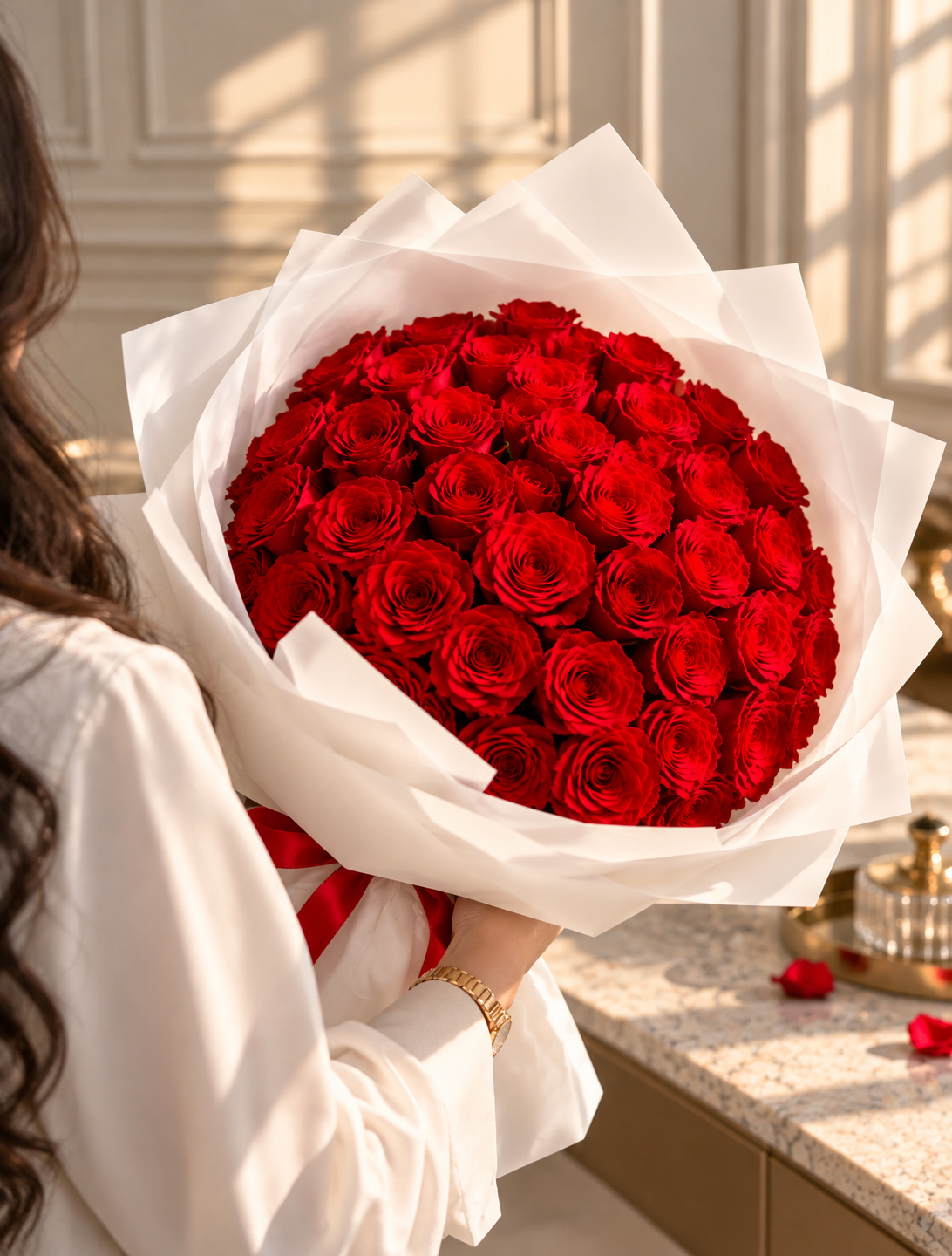 Grand Crimson Passion – Luxury Red Rose Bouquet